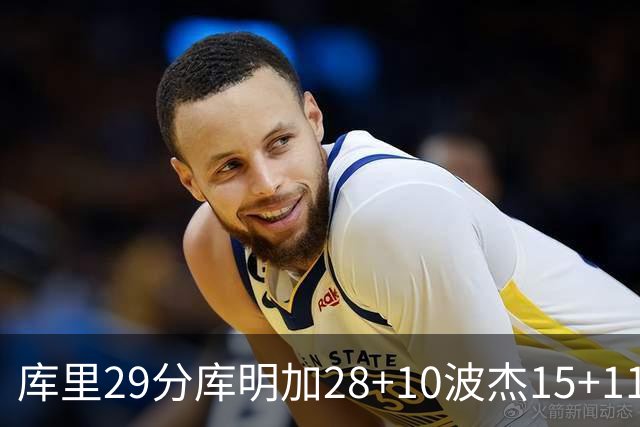 库里29分库明加28+10波杰15+11 勇士力克篮网